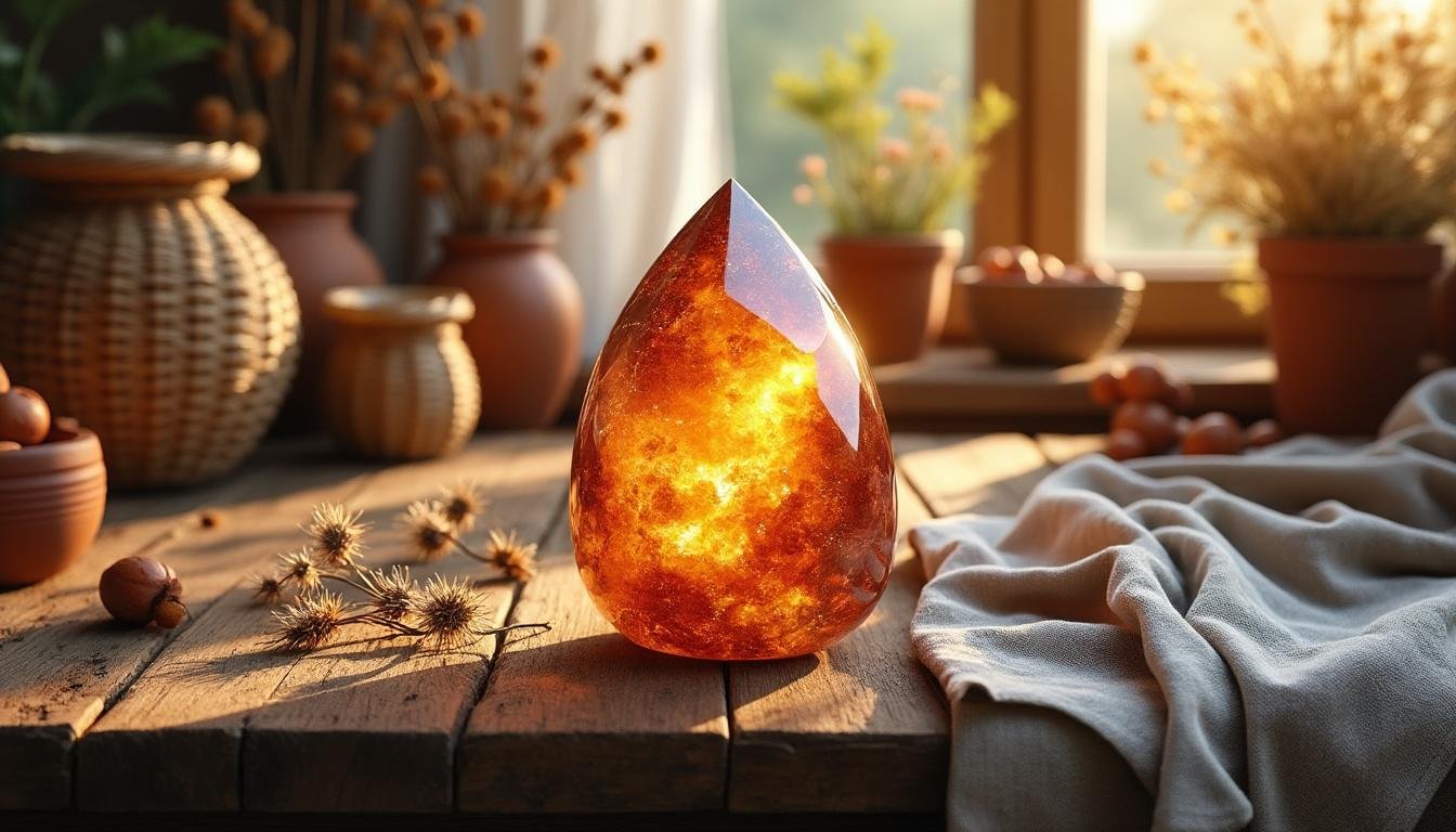 découvrez comment intégrer la pierre de soleil et d'autres pierres naturelles dans votre décoration intérieure pour apporter chaleur, lumière et énergie positive à votre maison.