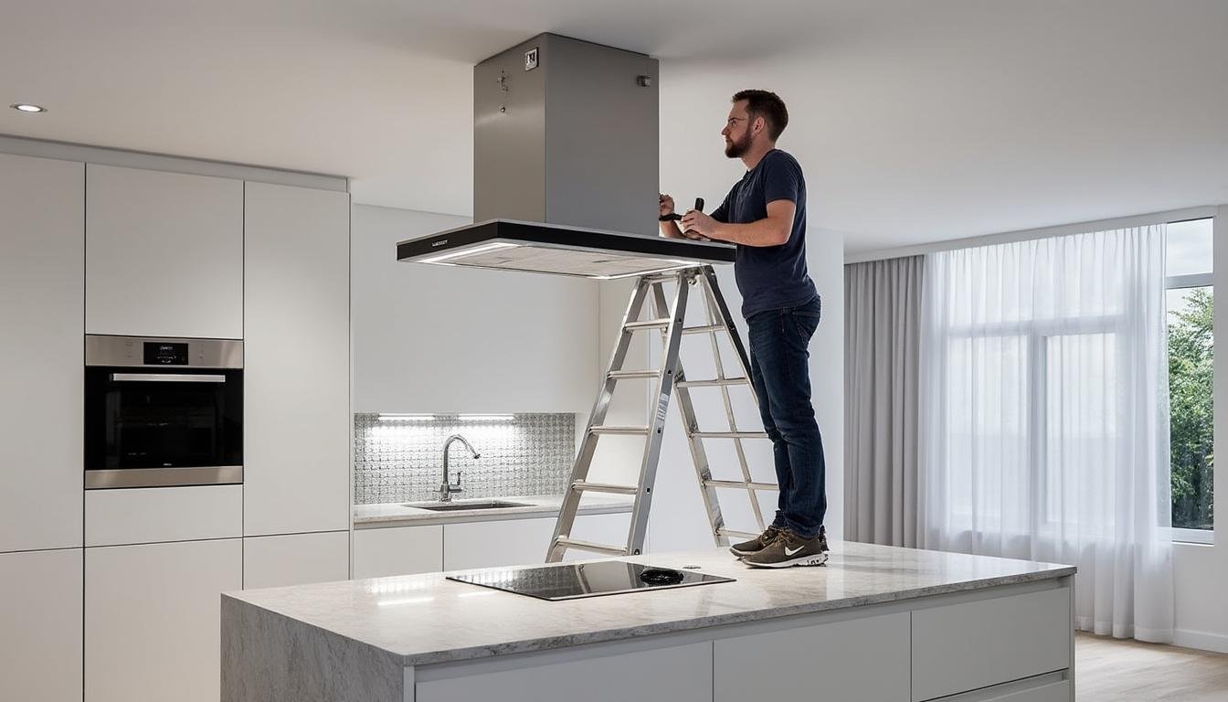 découvrez comment installer une hotte de plan dans une cuisine avec un plafond trop bas en suivant nos conseils pratiques et astuces pour un aménagement optimal.