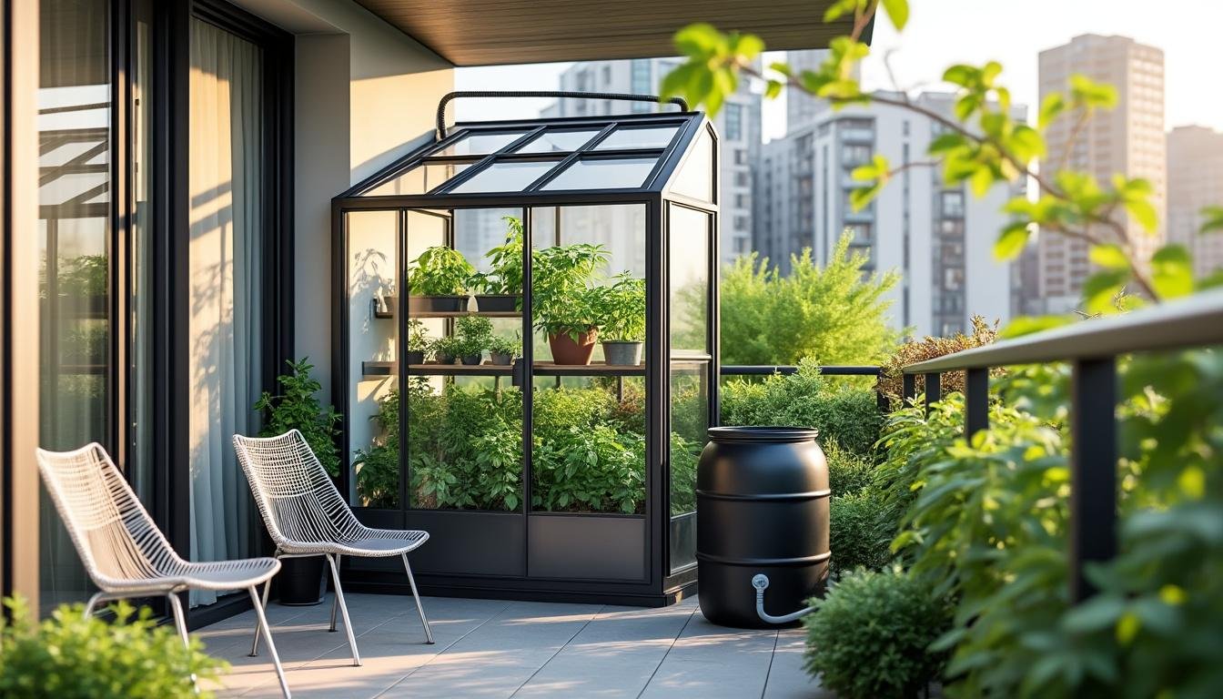 découvrez comment installer une serre de balcon équipée d'un mini-récupérateur d'eau pour cultiver vos plantes efficacement tout en économisant l'eau.
