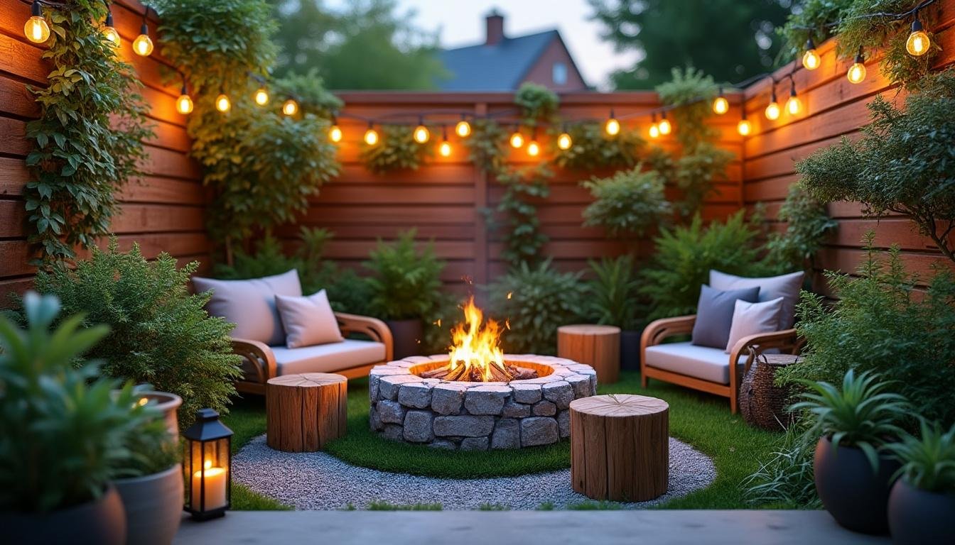 découvrez comment aménager un mini coin feu de camp dans un petit jardin de ville pour profiter de soirées chaleureuses et conviviales en plein air, même avec un espace réduit.