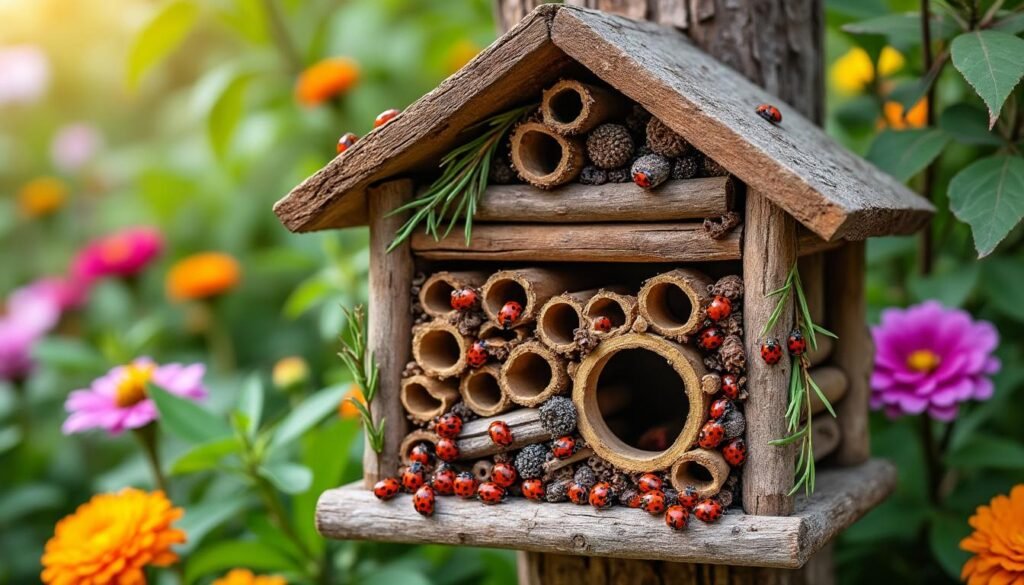 apprenez à fabriquer un hôtel à insectes efficace qui attire spécifiquement les coccinelles, pour favoriser la biodiversité et protéger votre jardin naturellement.