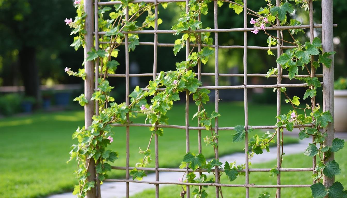 découvrez des plantes grimpantes non invasives parfaites pour embellir un treillis en bois léger, alliant esthétisme et respect de votre jardin.