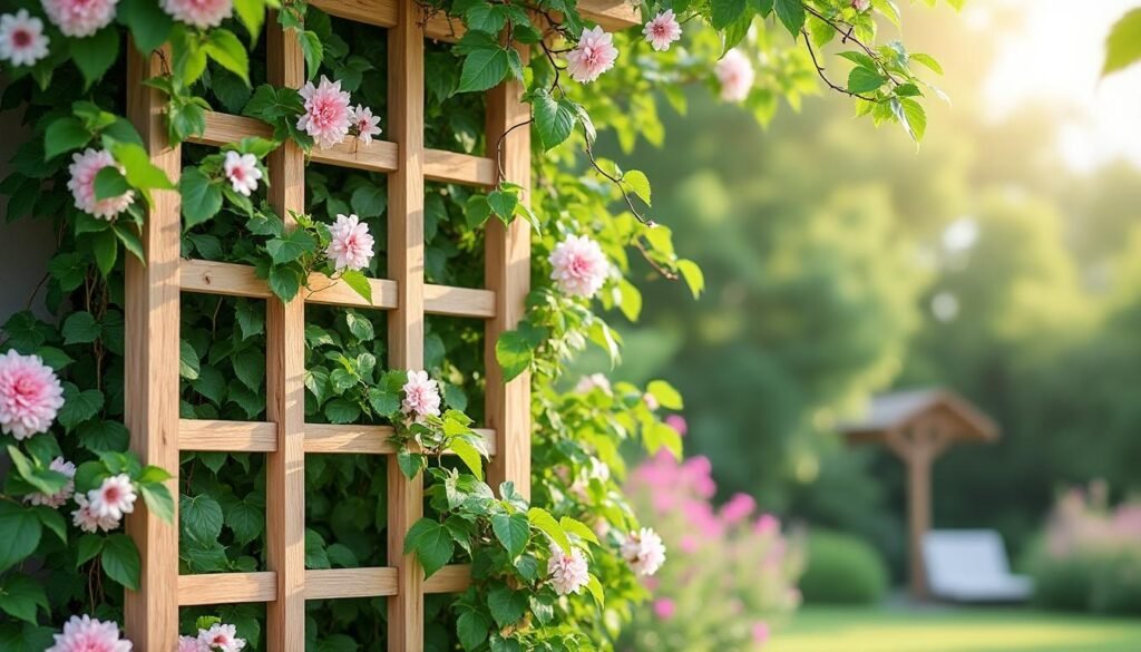 découvrez des plantes grimpantes non invasives idéales pour embellir votre treillis en bois léger, alliant esthétique et facilité d'entretien.