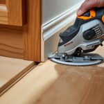 découvrez comment utiliser un multi-outil oscillant pour couper une plinthe facilement et proprement sans avoir à démonter le meuble. astuces pratiques et conseils pour un travail précis.