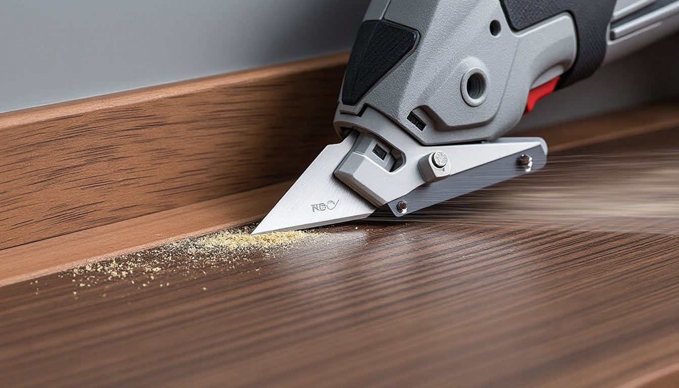 apprenez à couper une plinthe sans démonter le meuble grâce à un multi-outil oscillant, pour des coupes précises et rapides.